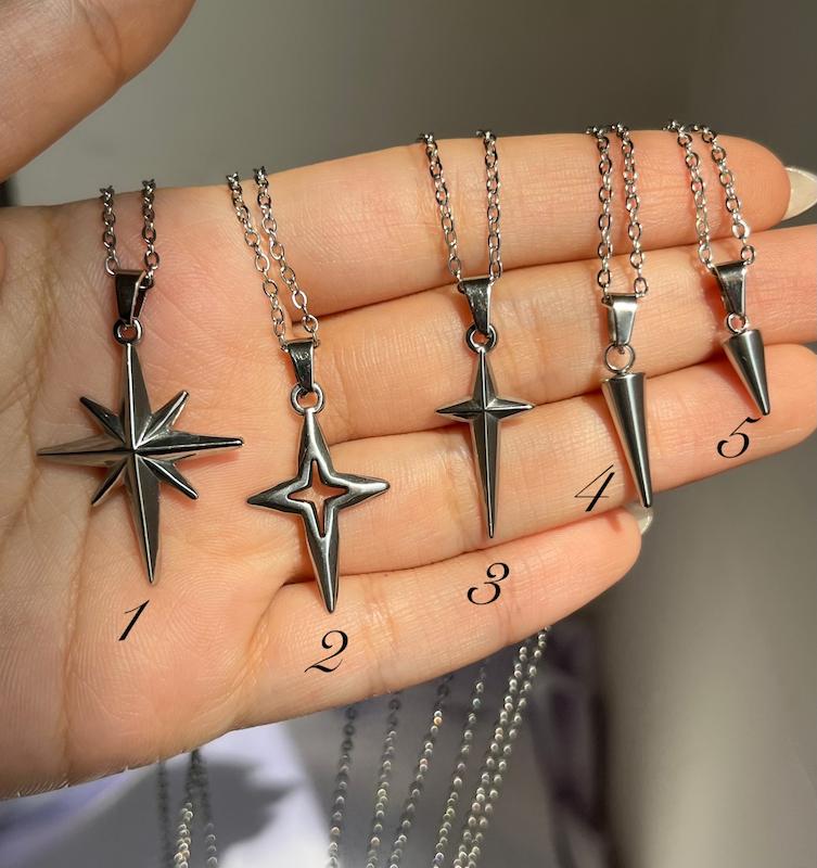 گردنبند ستاره قطبی و اسپارکل